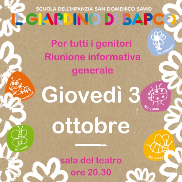 RIUNIONE INFORMATIVA GENERALE